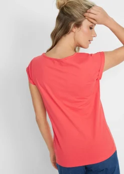 bonprix bonprix Camiseta de algodón puro salmón