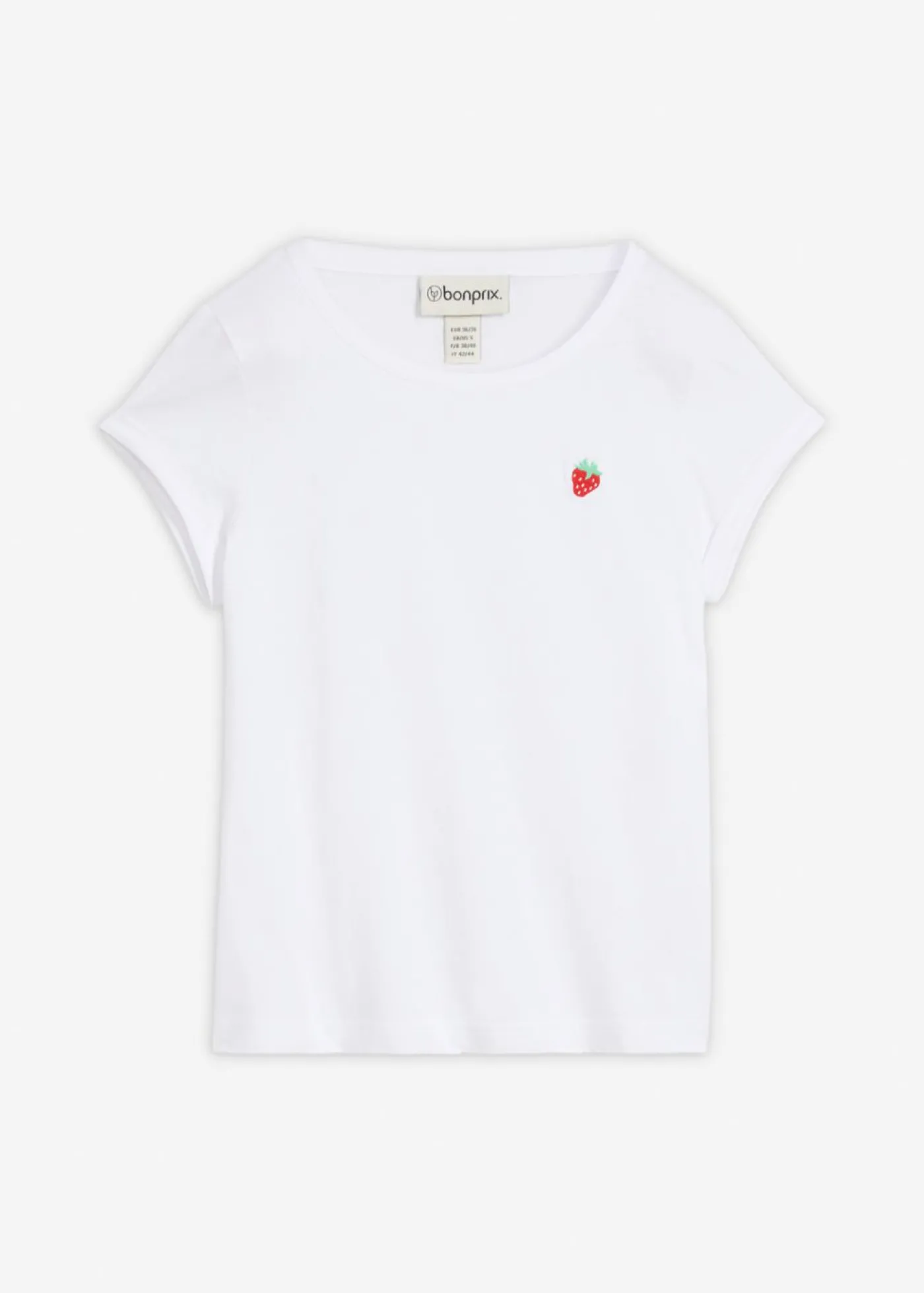 bonprix bonprix Camiseta de algodón puro Blanco Discount
