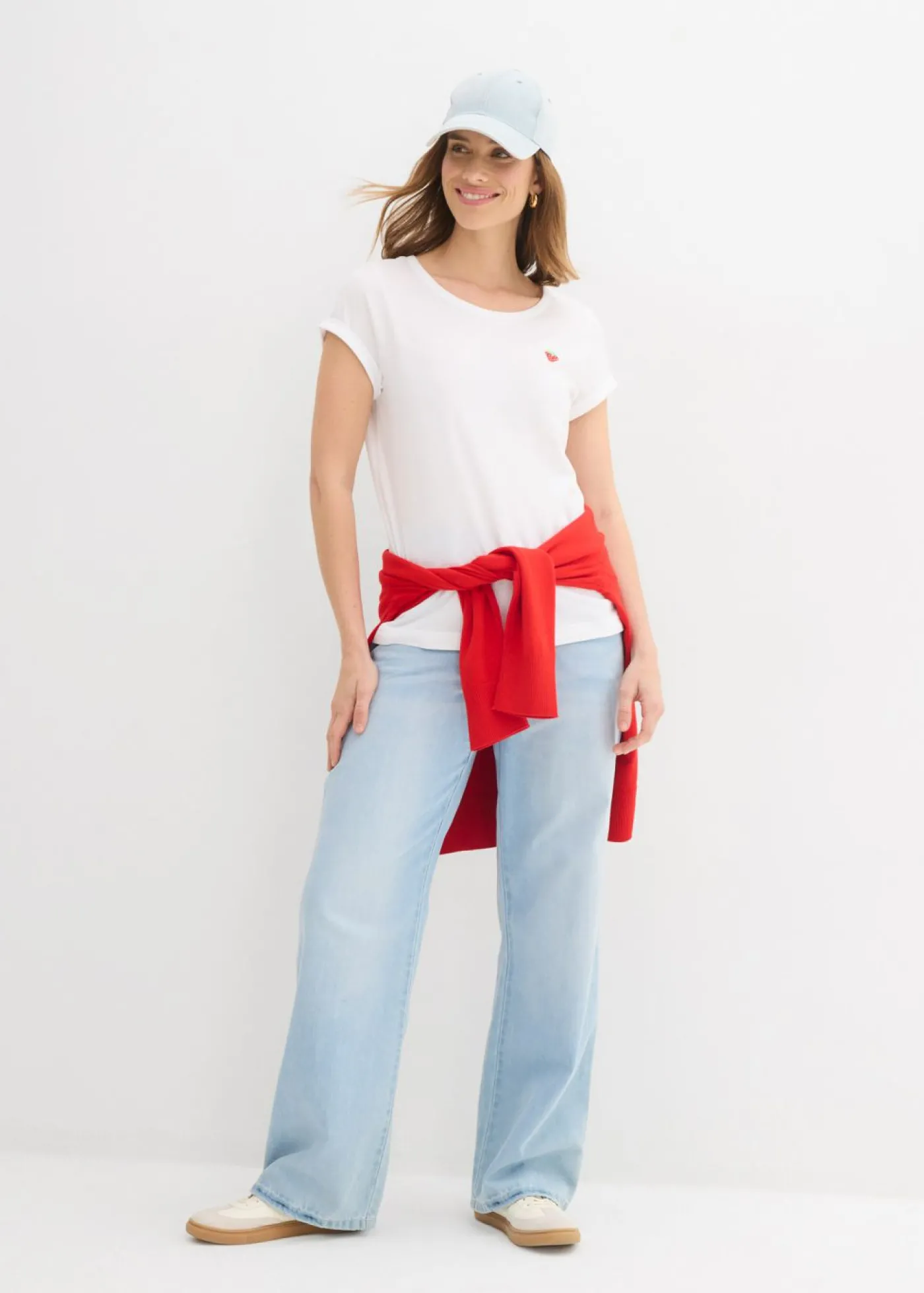 bonprix bonprix Camiseta de algodón puro Blanco Discount