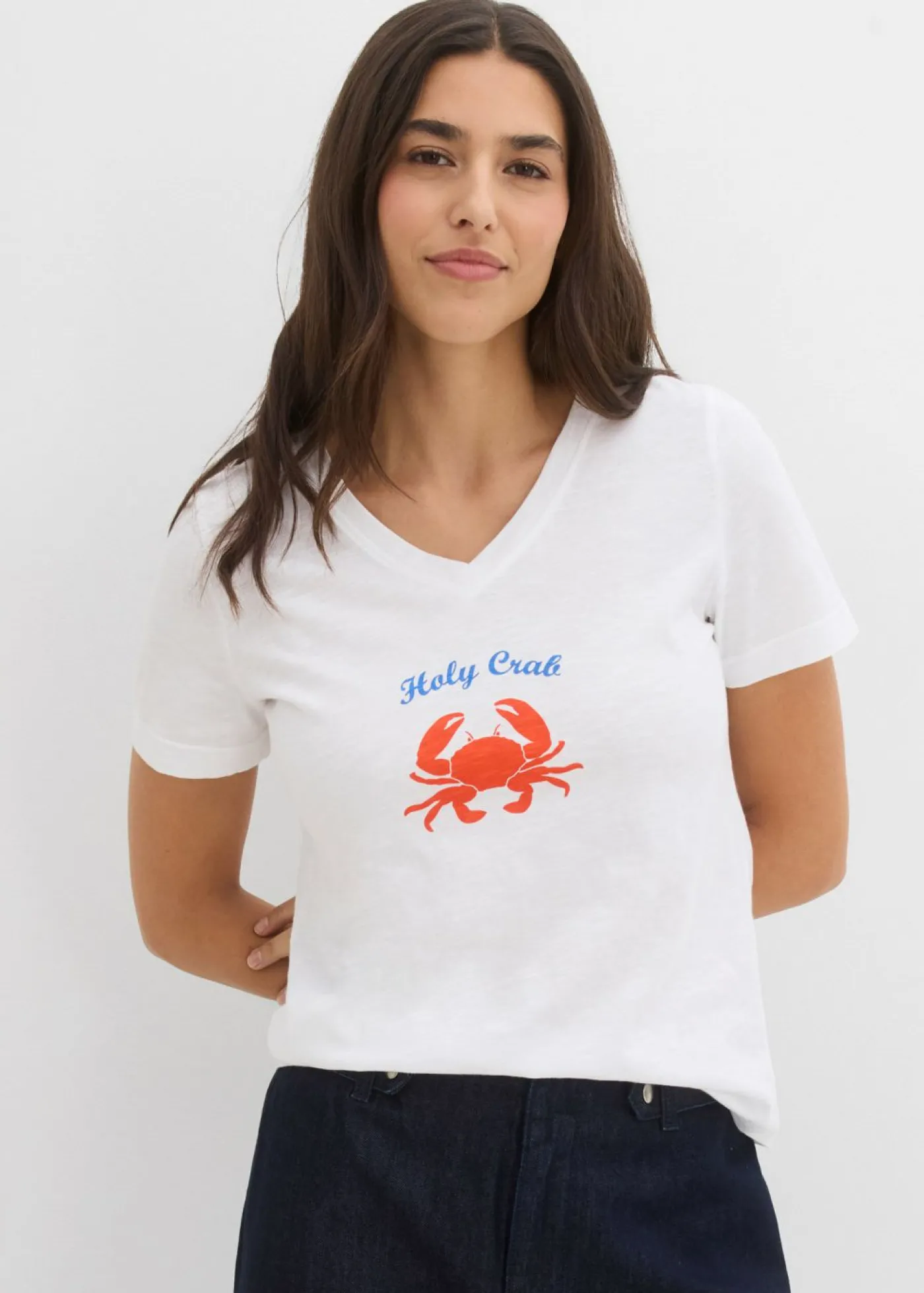 bonprix bonprix Camiseta de algodón puro Blanco New