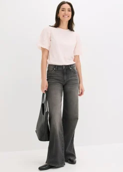 bonprix bonprix Camiseta de algodón puro Rosa claro Outlet