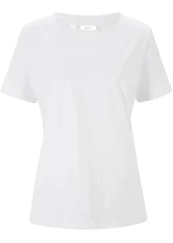 bonprix bonprix Camiseta de algodón puro Blanco Outlet