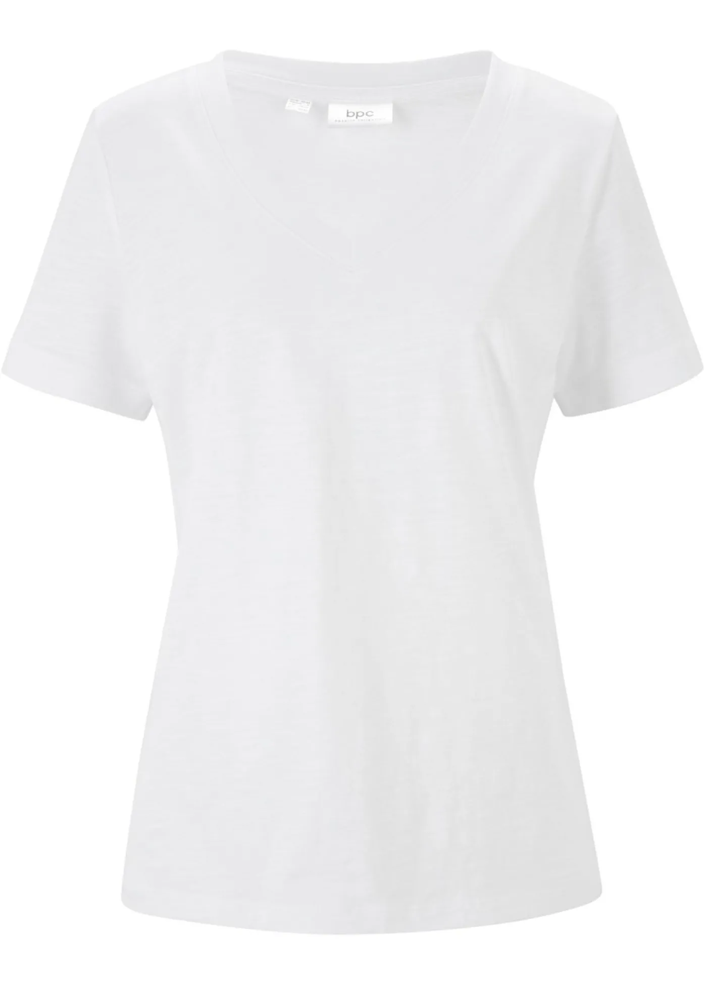 bonprix bonprix Camiseta de algodón puro Blanco Outlet