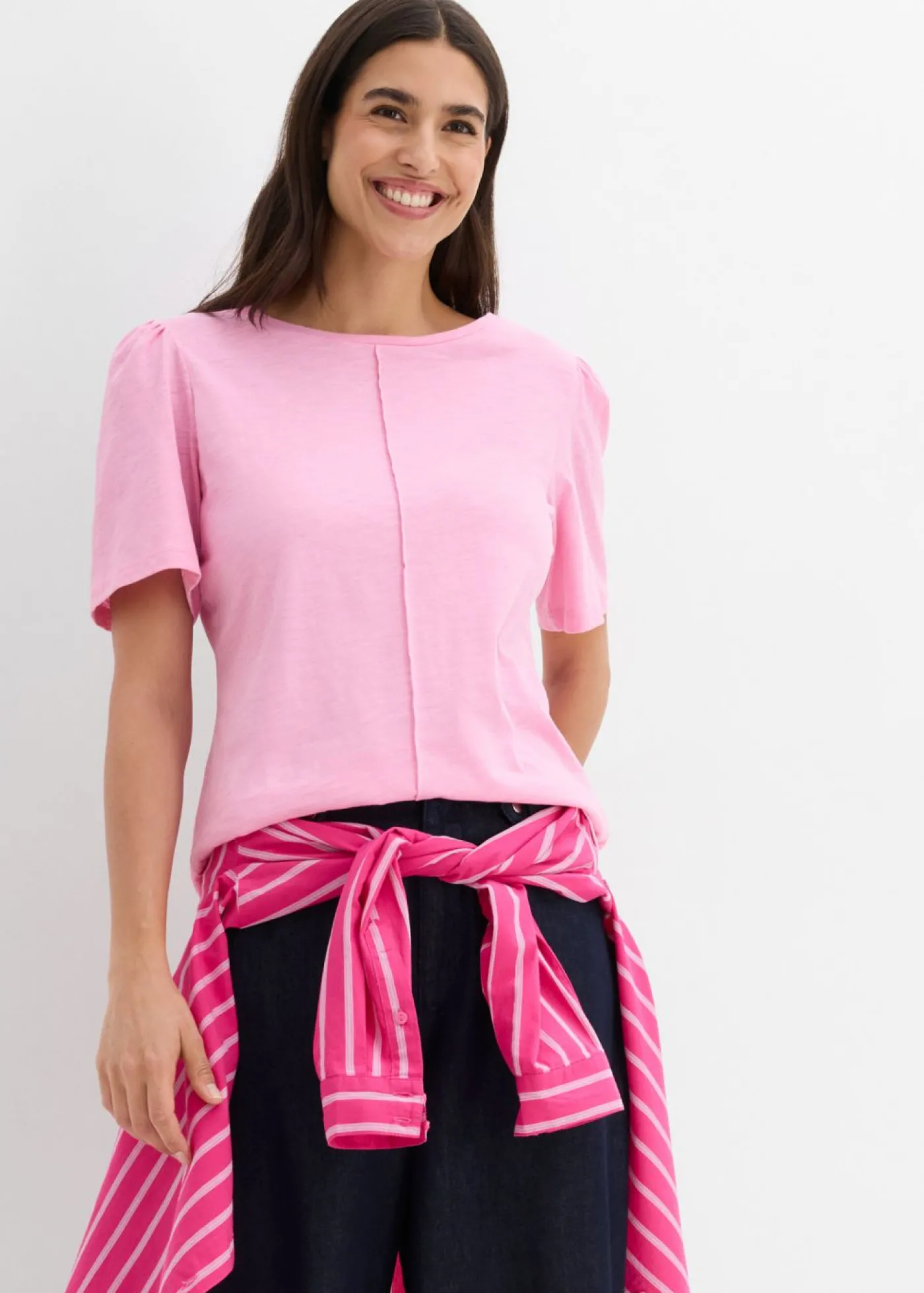 bonprix bonprix Camiseta de algodón puro Rosa Outlet