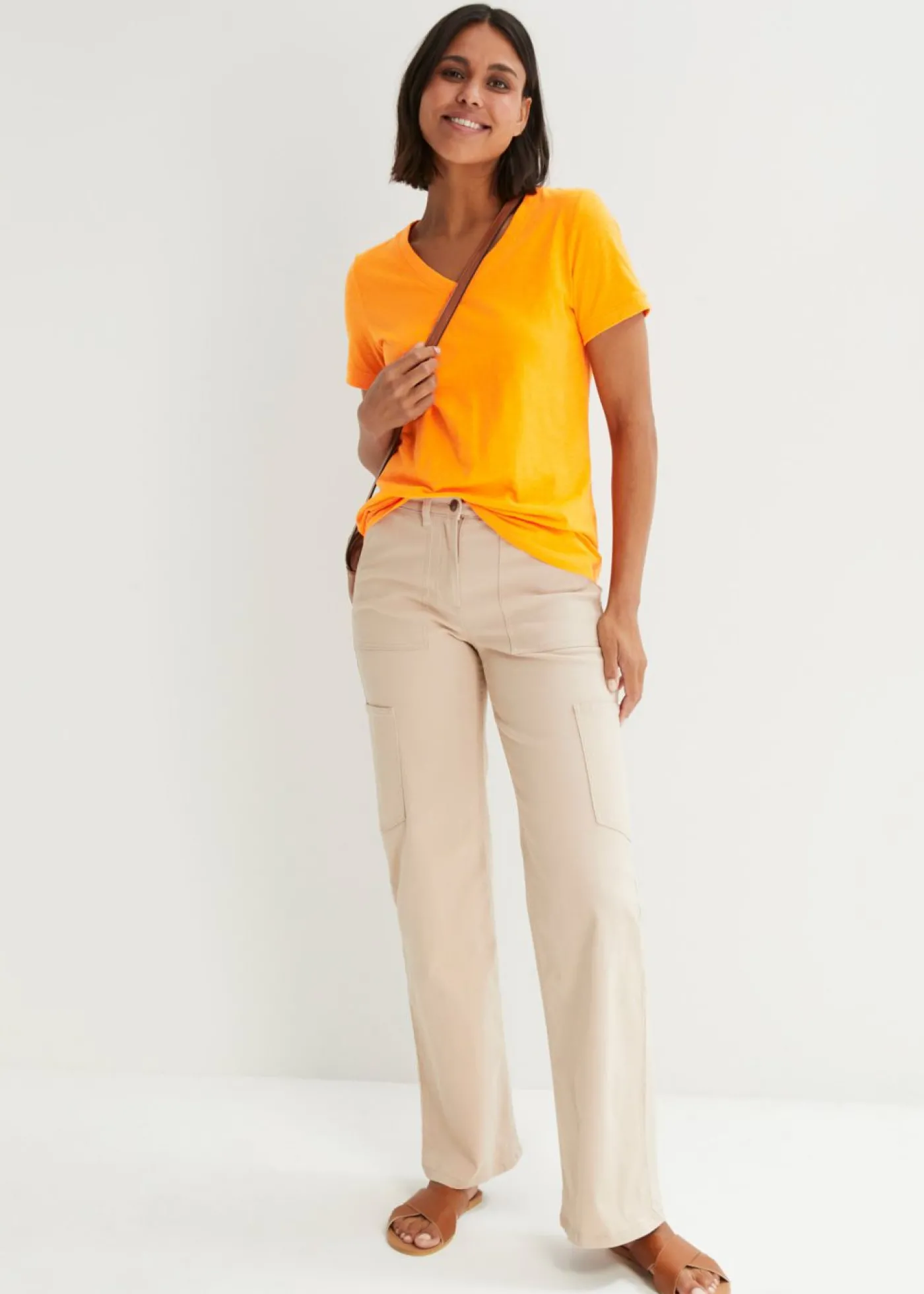 bonprix bonprix Camiseta de algodón puro Naranja calabaza New