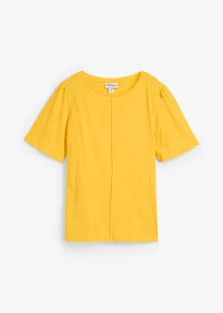 bonprix bonprix Camiseta de algodón puro azafrán Sale