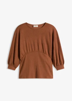 bonprix bonprix Camiseta de bouclé marrón moteado Sale