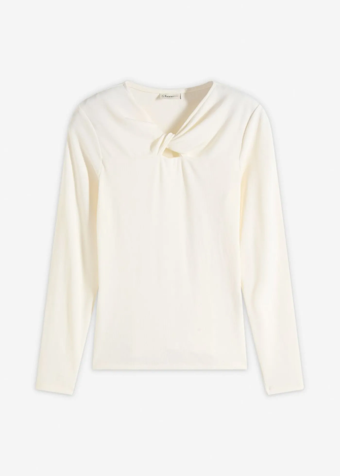 bonprix bonprix Camiseta de canalé Blanco lana Online
