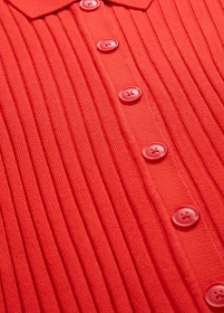 bonprix bonprix Camiseta de canalé de mezcla de viscosa fluida fresa New
