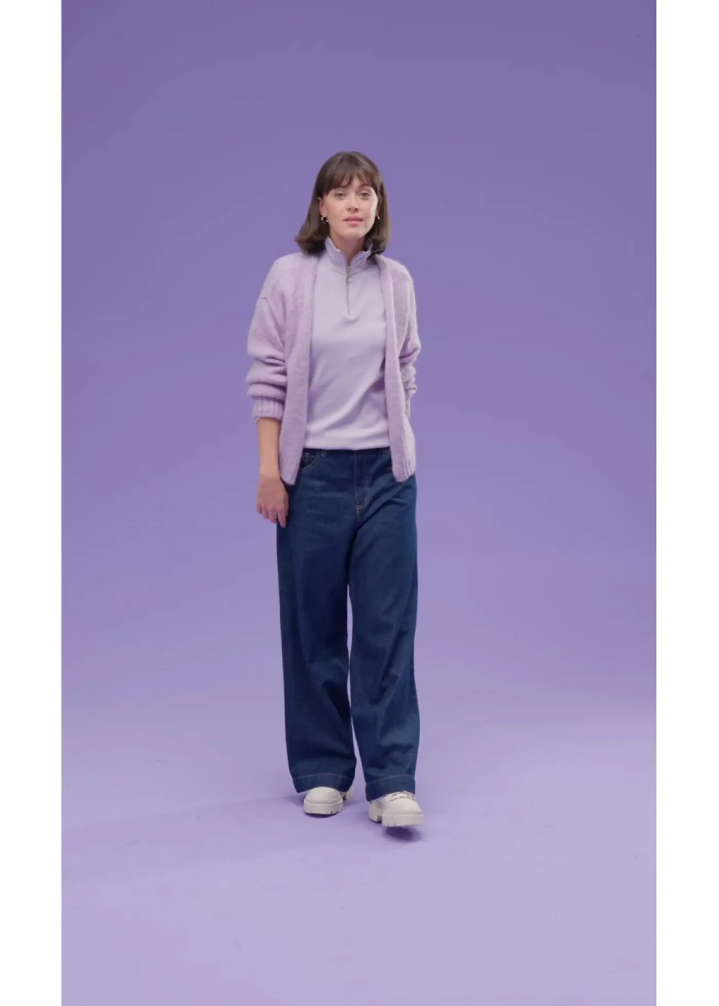 bonprix bonprix Camiseta de canalé de mezcla de viscosa suave lila pastel Discount