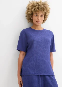 bonprix bonprix Camiseta de crepé azul pacífico oscuro Best