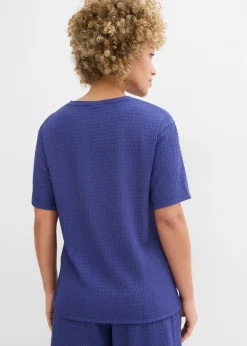 bonprix bonprix Camiseta de crepé azul pacífico oscuro Best