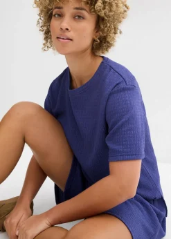 bonprix bonprix Camiseta de crepé azul pacífico oscuro Best