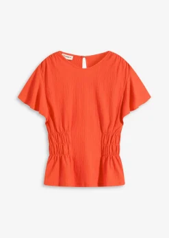 bonprix bonprix Camiseta de crepé de punto con nido de abeja fresa Clearance