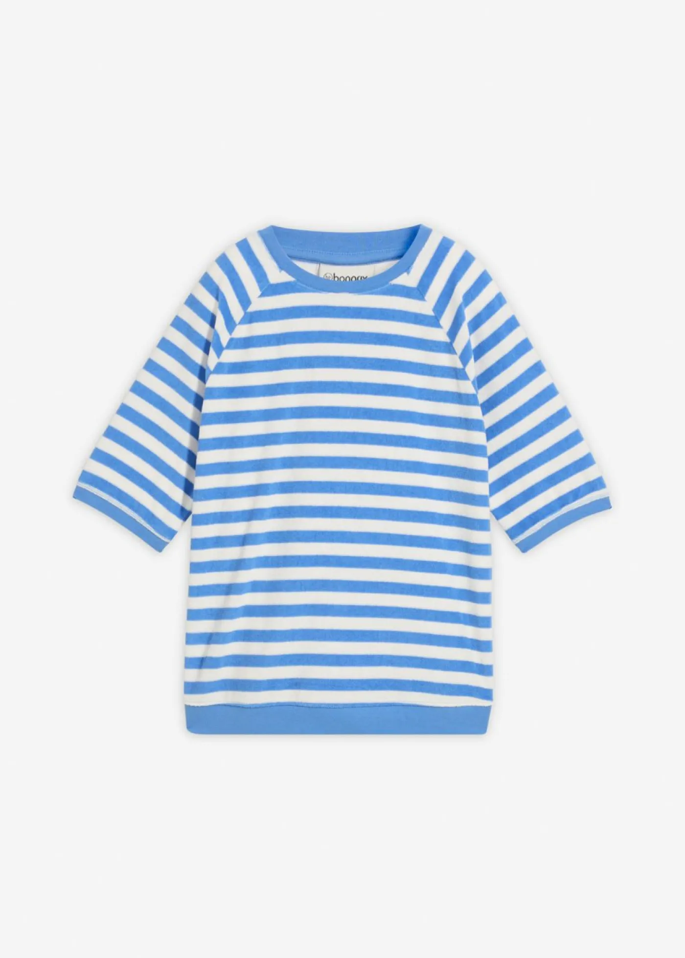 bonprix bonprix Camiseta de felpa suave azul provenzal-blanco lana con rayas Discount
