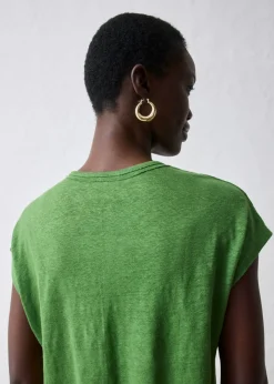 bonprix bonprix Camiseta de lino puro verde cactus New