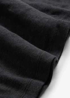 bonprix bonprix Camiseta de lino puro Negro Best