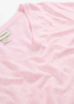 bonprix bonprix Camiseta de lino puro rosa cristal Online