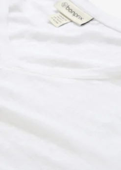 bonprix bonprix Camiseta de lino puro Blanco