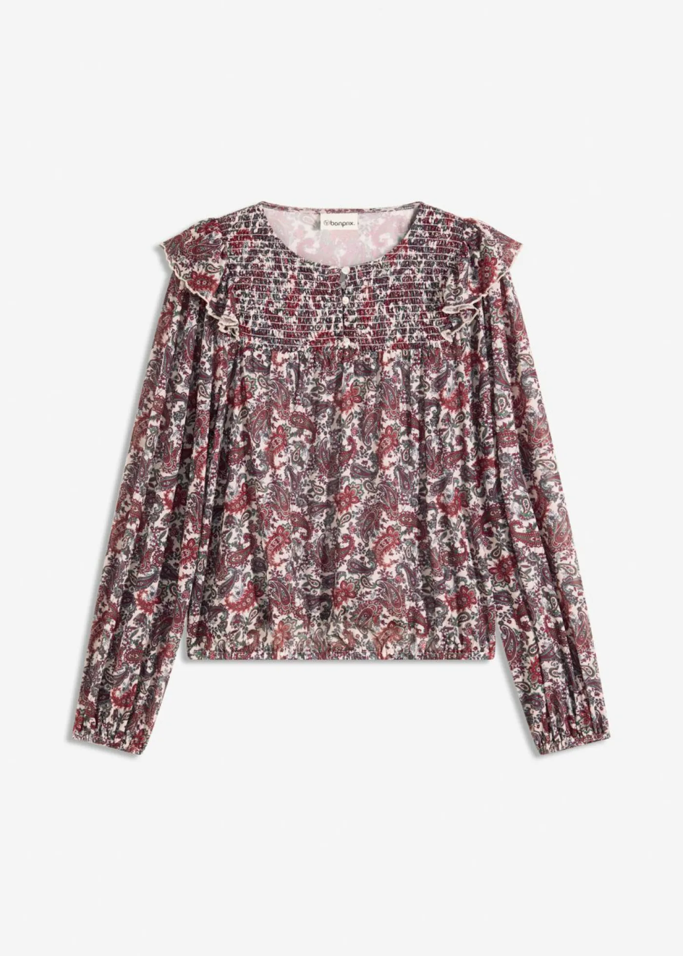 bonprix bonprix Camiseta de manga larga gris guijarro Online