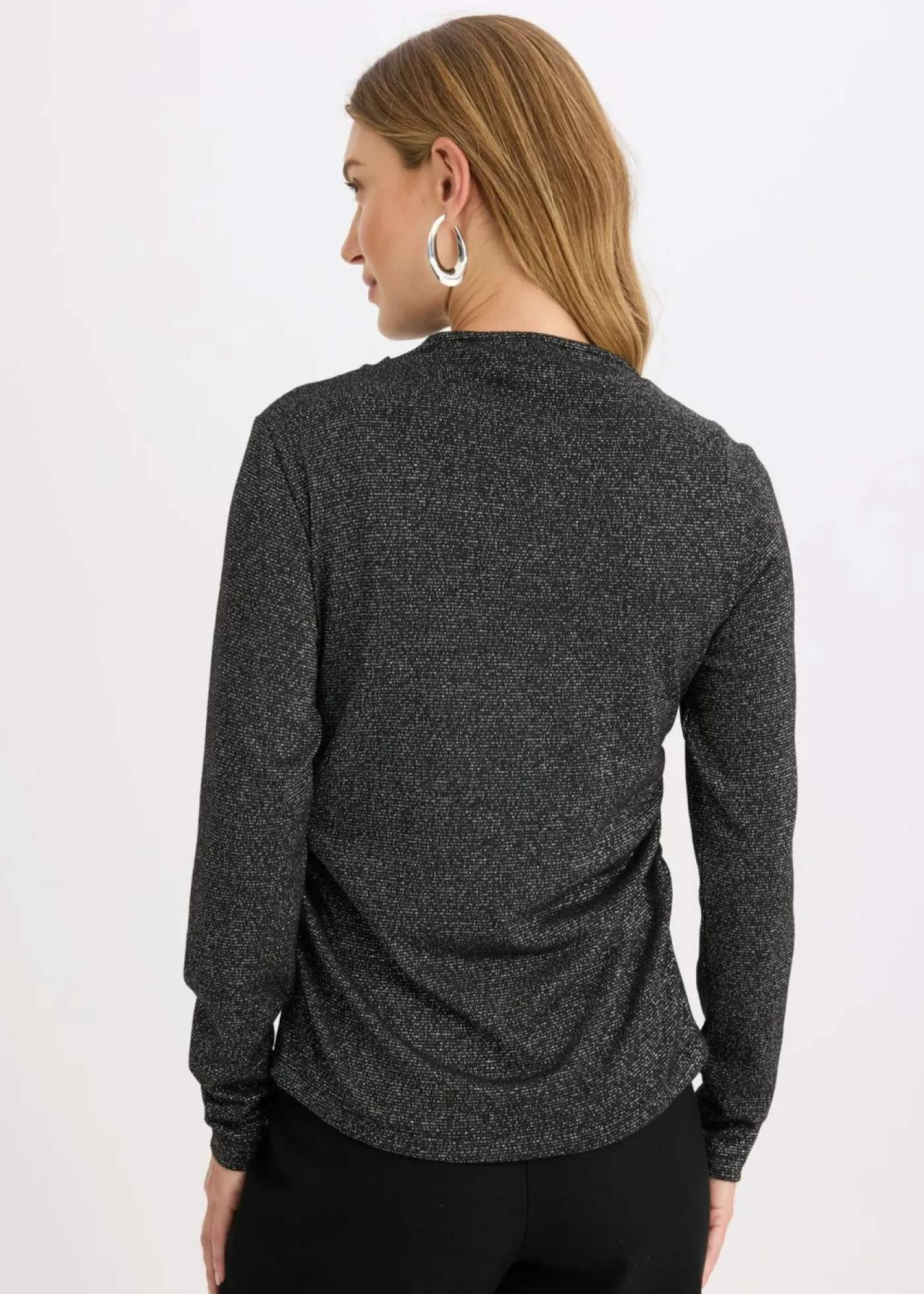 bonprix bonprix Camiseta de manga larga Negro-plata