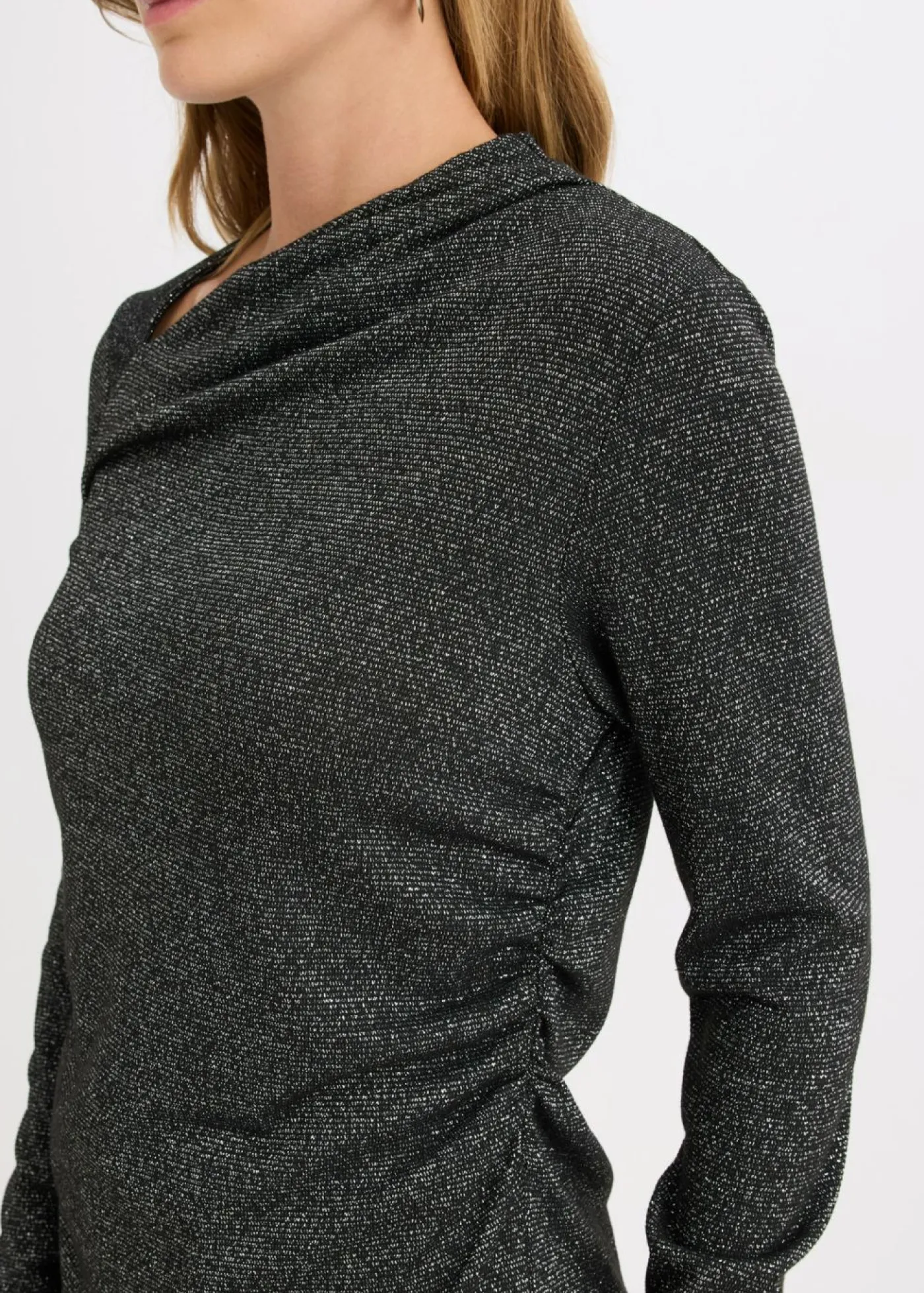 bonprix bonprix Camiseta de manga larga Negro-plata