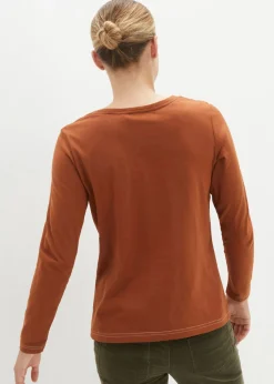 bonprix bonprix Camiseta de manga larga Marrón castaño Outlet