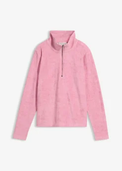 bonprix bonprix Camiseta de manga larga de felpa Malva Sale