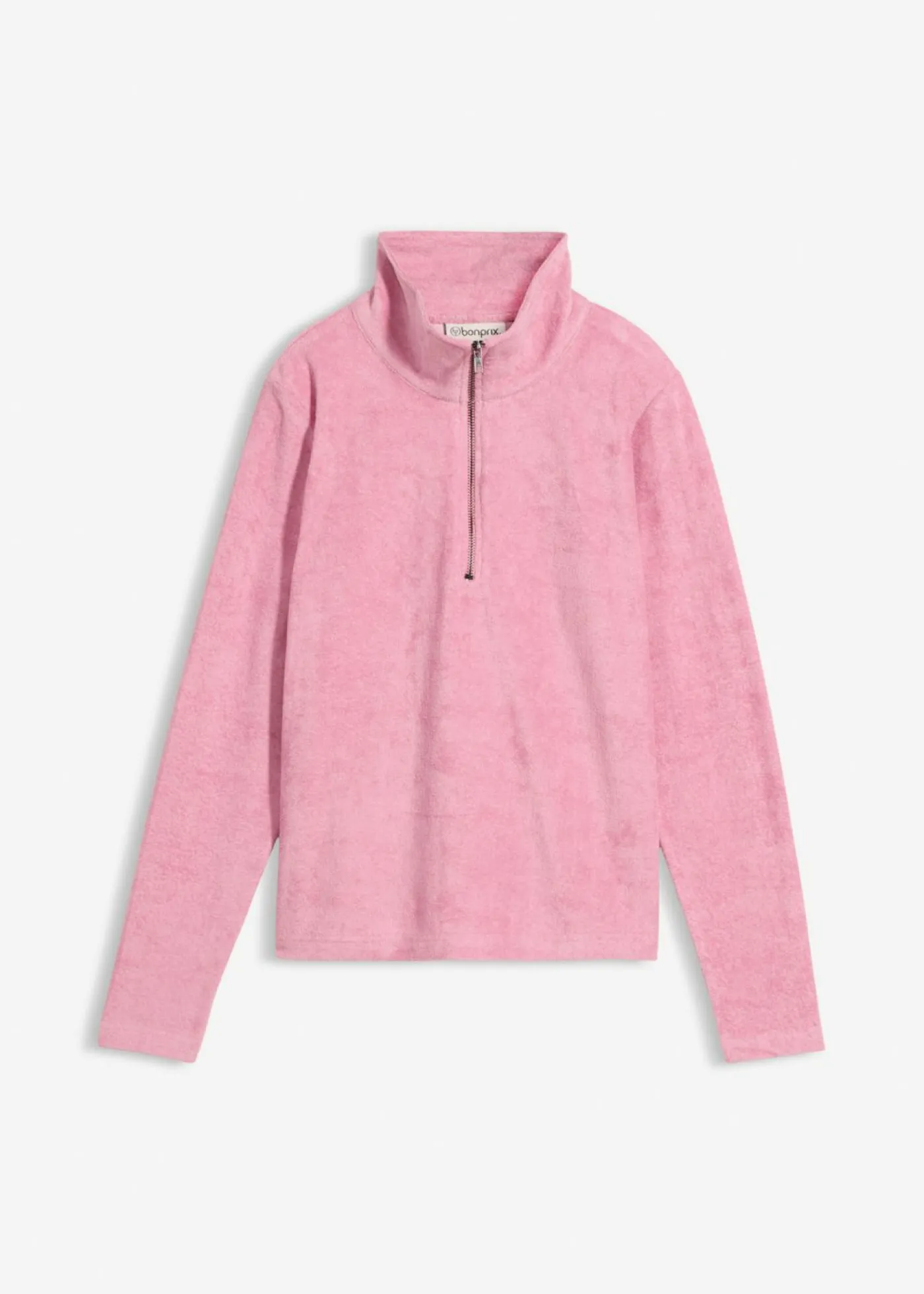 bonprix bonprix Camiseta de manga larga de felpa Malva Sale
