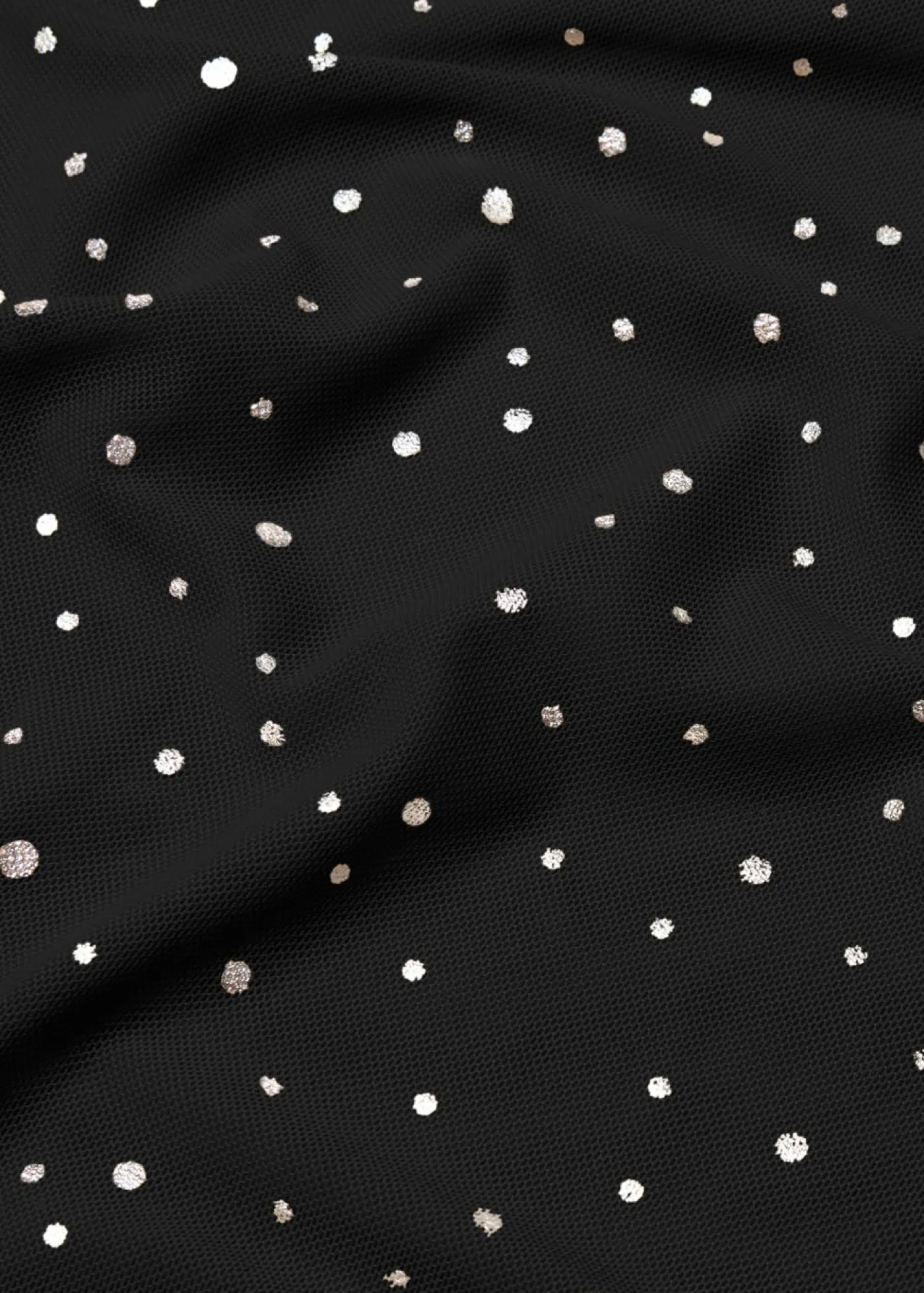 bonprix bonprix Camiseta de manga larga de malla brillante Negro-plata Hot