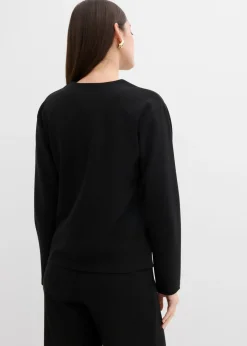 bonprix bonprix Camiseta de manga larga de Punto di Roma Negro Hot