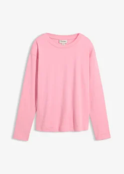 bonprix bonprix Camiseta de manga larga de algodón orgánico puro orquídea ahumado New