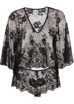 bonprix VENUS Camiseta de manga larga y braga (2 unidades) Negro Best