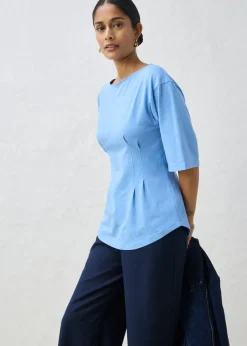 bonprix bonprix Camiseta de mezcla de algodón azul provenzal Clearance