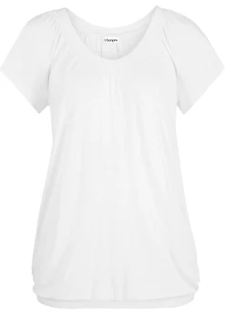 bonprix bonprix Camiseta de mezcla de viscosa Blanco Outlet