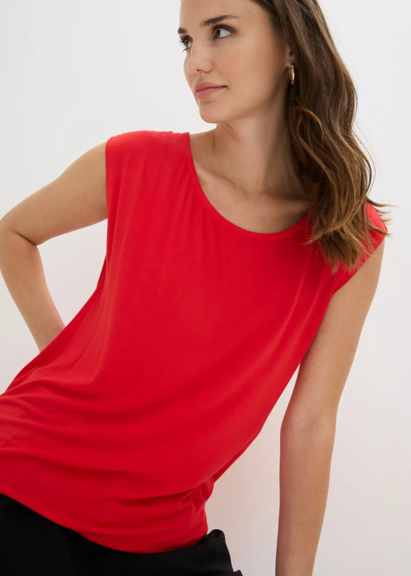 bonprix bonprix Camiseta de mezcla de viscosa fresa Clearance