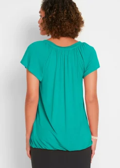 bonprix bonprix Camiseta de mezcla de viscosa Esmeralda Discount