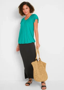 bonprix bonprix Camiseta de mezcla de viscosa Esmeralda Discount