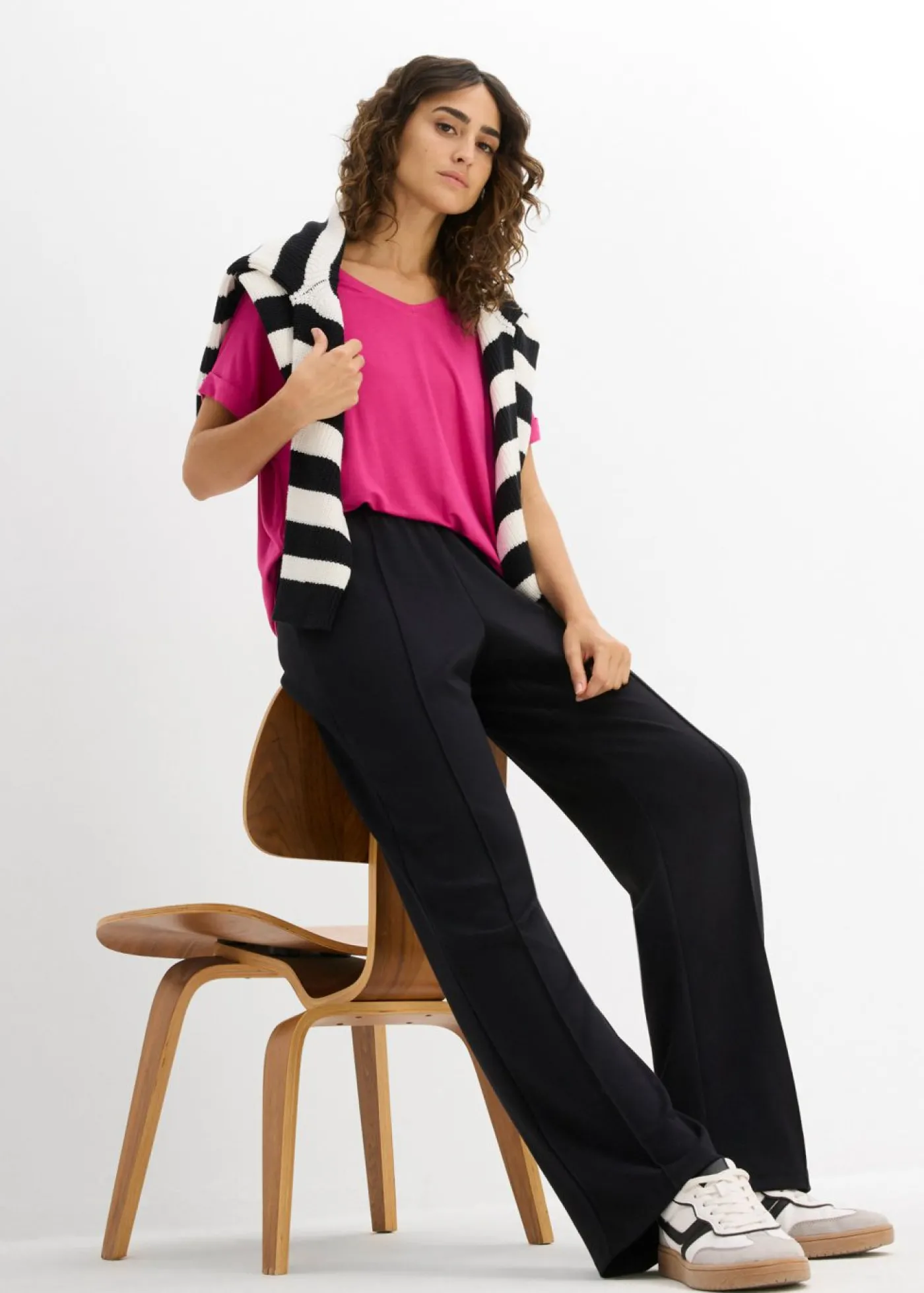 bonprix bonprix Camiseta de mezcla de viscosa fluida Magnolia Discount