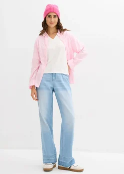 bonprix bonprix Camiseta de mezcla de viscosa Blanco lana Discount
