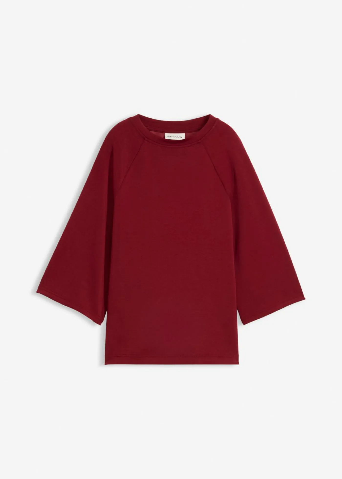 bonprix bonprix Camiseta de neopreno con inserto elástico Rojo rubí
