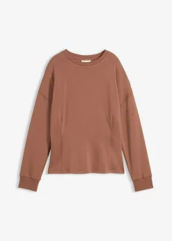 bonprix bonprix Camiseta de neopreno entallada Marrón castaño Clearance