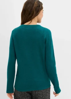 bonprix bonprix Camiseta de punto ajustada Azul petróleo Sale