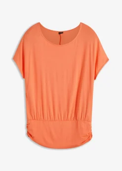 bonprix bonprix Camiseta de suave mezcla de viscosa salmón New