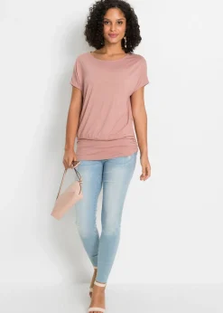 bonprix bonprix Camiseta de suave mezcla de viscosa Rosa palo New