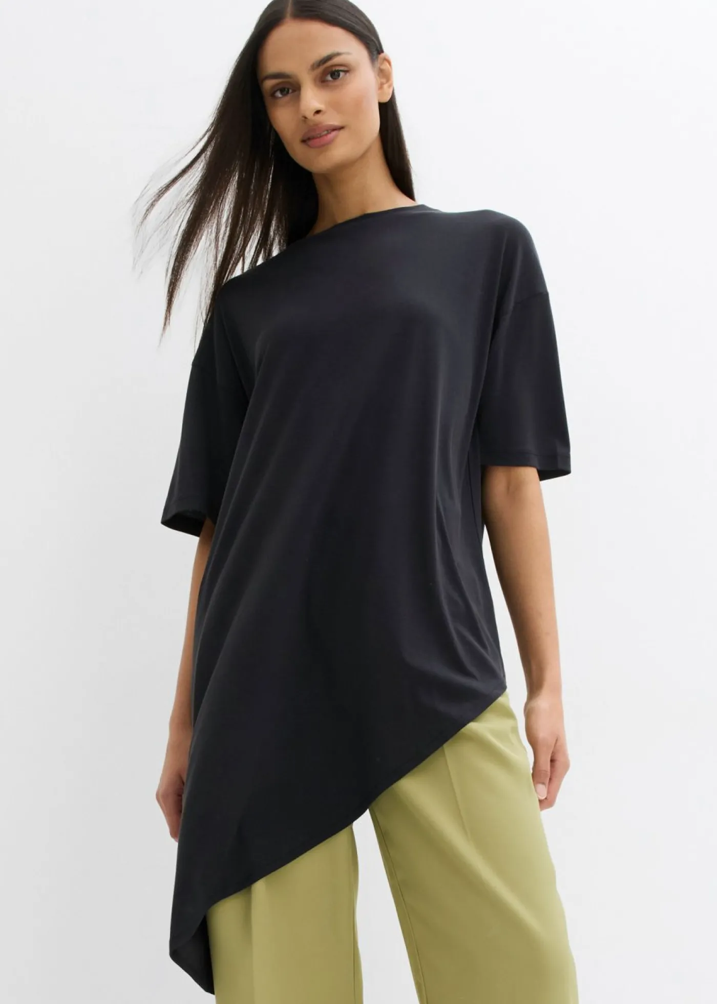bonprix bonprix Camiseta de suave mezcla de modal Negro Discount