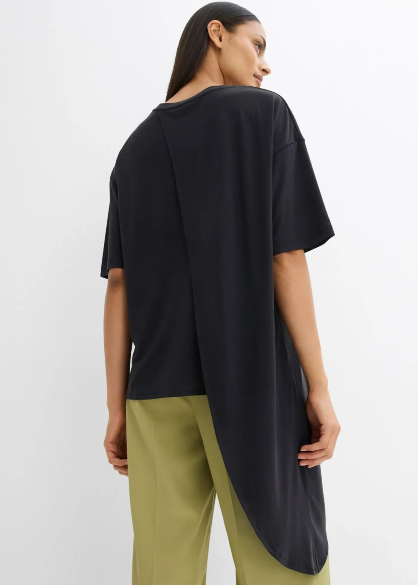 bonprix bonprix Camiseta de suave mezcla de modal Negro Discount