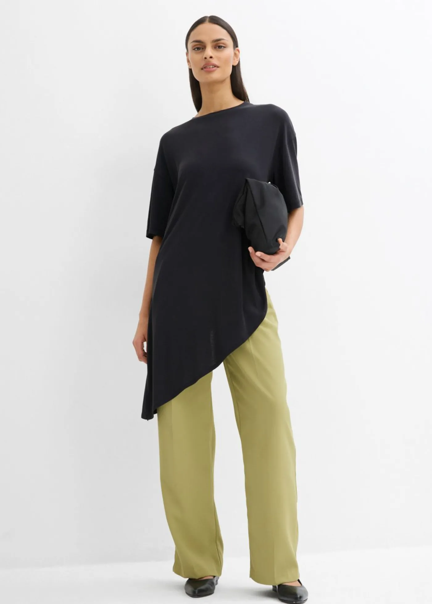 bonprix bonprix Camiseta de suave mezcla de modal Negro Discount