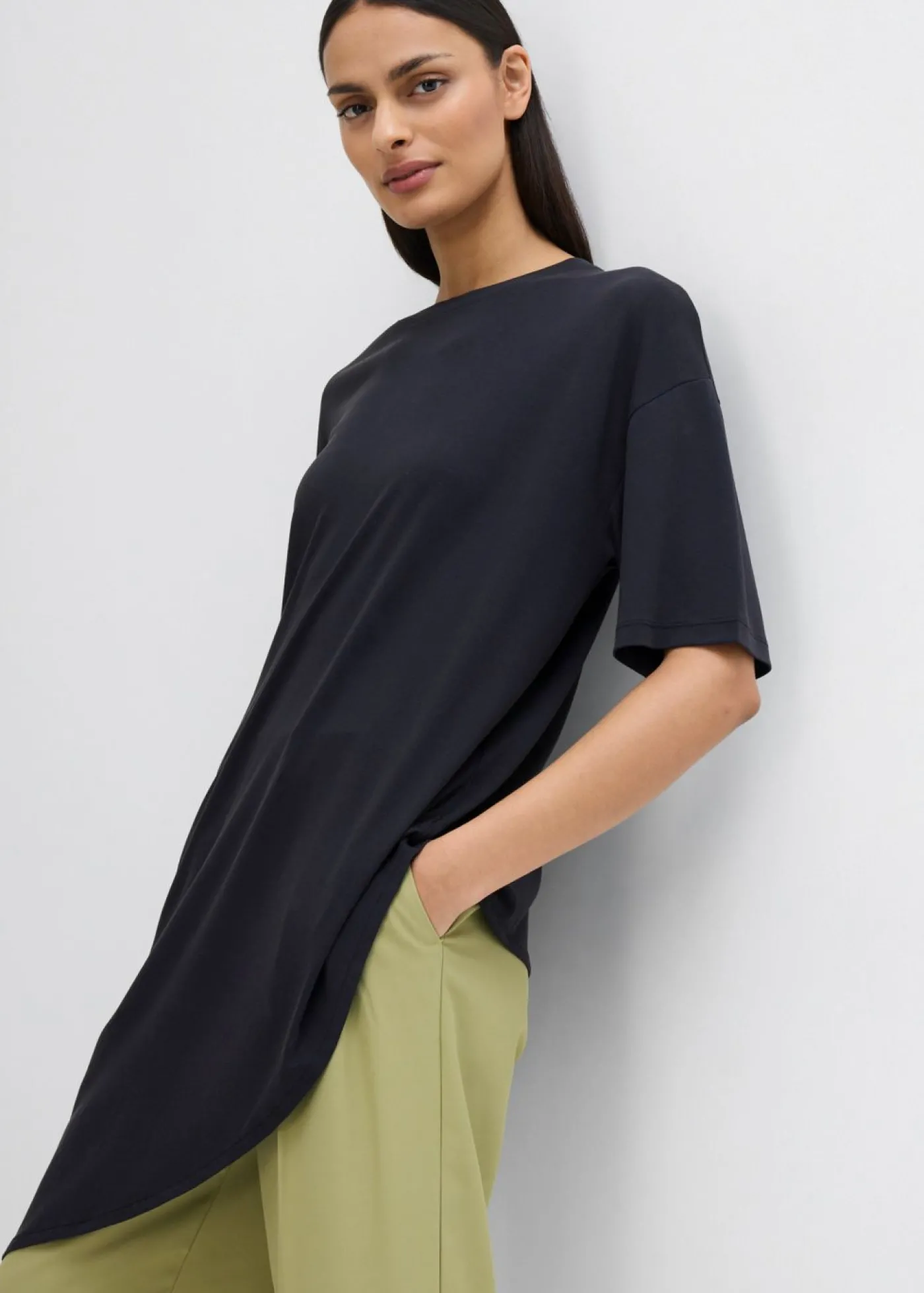 bonprix bonprix Camiseta de suave mezcla de modal Negro Discount
