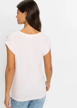 bonprix bonprix Camiseta de suave mezcla de viscosa rosa pálido Clearance